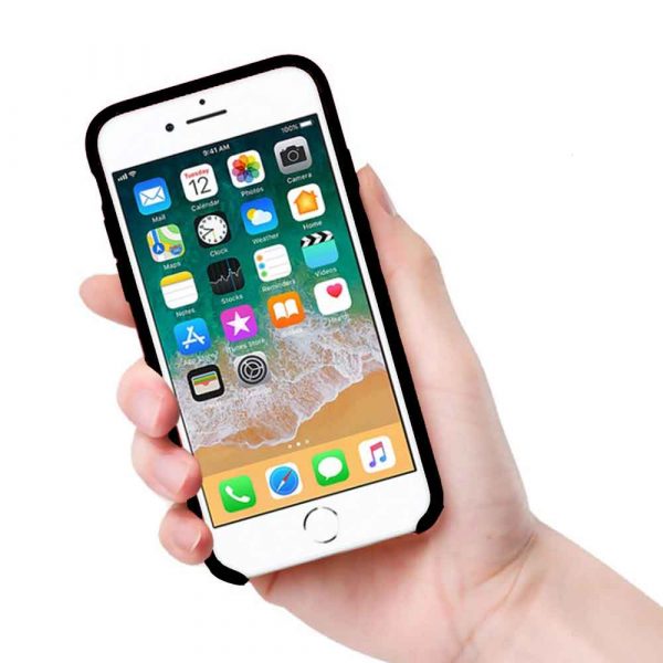 iphone 7g 2セット iPhone 7G/8G/SE OA Silicon Black