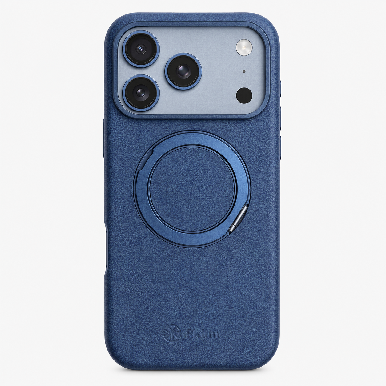 iPhone 17 Pro Max iPalm Magsafe Ring Leather Case Blue