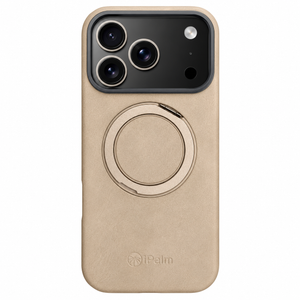 iPhone 17 Pro Max iPalm Magsafe Ring Leather Case Cream