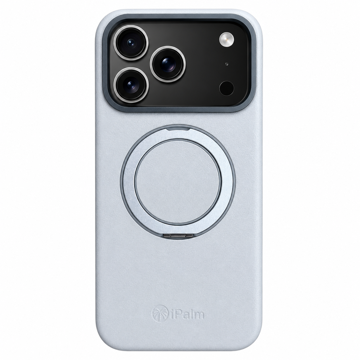 iPhone 17 Pro Max iPalm Magsafe Ring Leather Case Grey