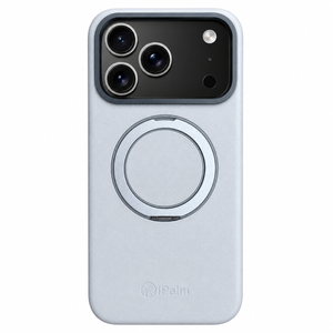 iPhone 17 Pro Max iPalm Magsafe Ring Leather Case Grey