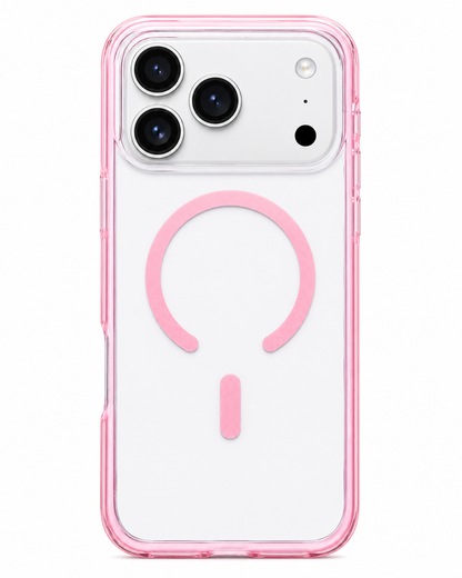 iPhone 17 Pro Max Clear with Magsafe Case - Pink