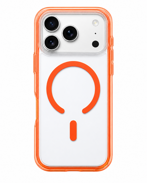 iPhone 17 Pro Max Clear with Magsafe Case - Orange