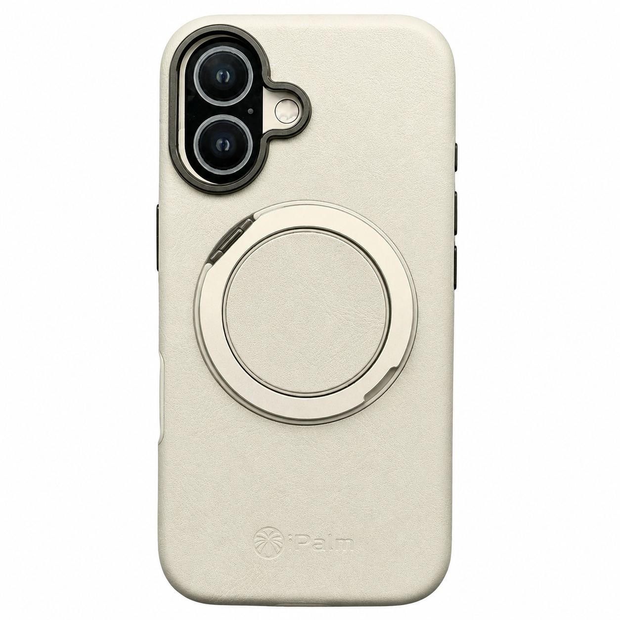iPhone 17 iPalm Magsafe Ring Leather Case Grey