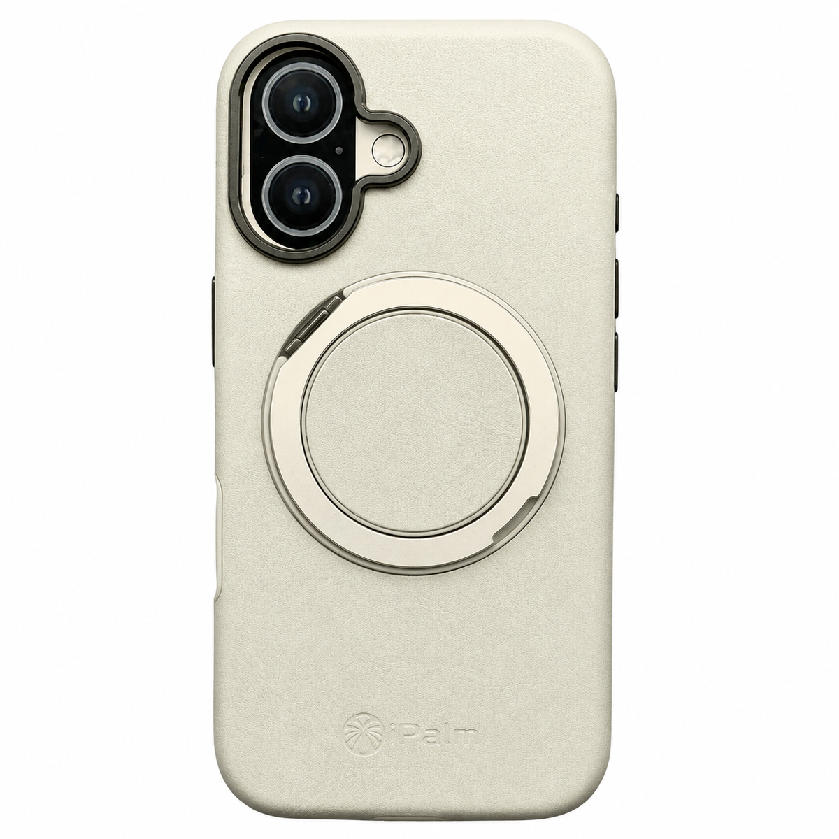iPhone 17 iPalm Magsafe Ring Leather Case Grey