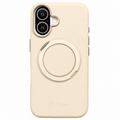 iPhone 17 iPalm Magsafe Ring Leather Case Cream