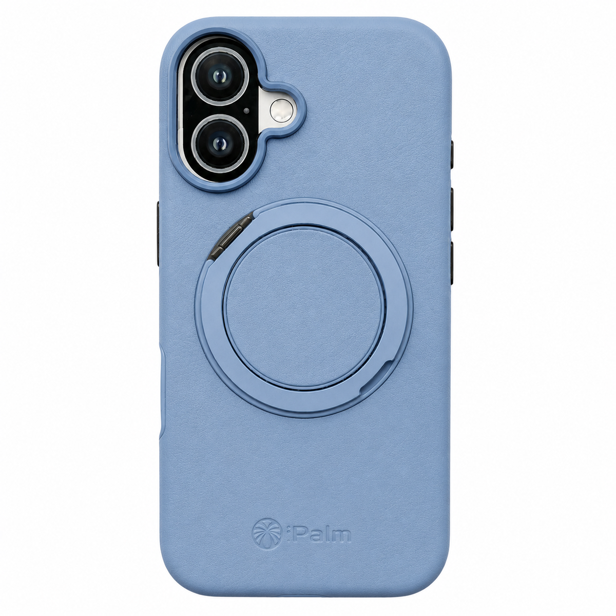 iPhone 17 iPalm Magsafe Ring Leather Case Blue