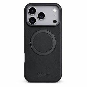 iPhone 17 Pro Max iPalm Magsafe Ring Leather Case Black