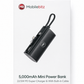 Mini Power Bank 5000Mah 22.5W Super Charger with built in Cable