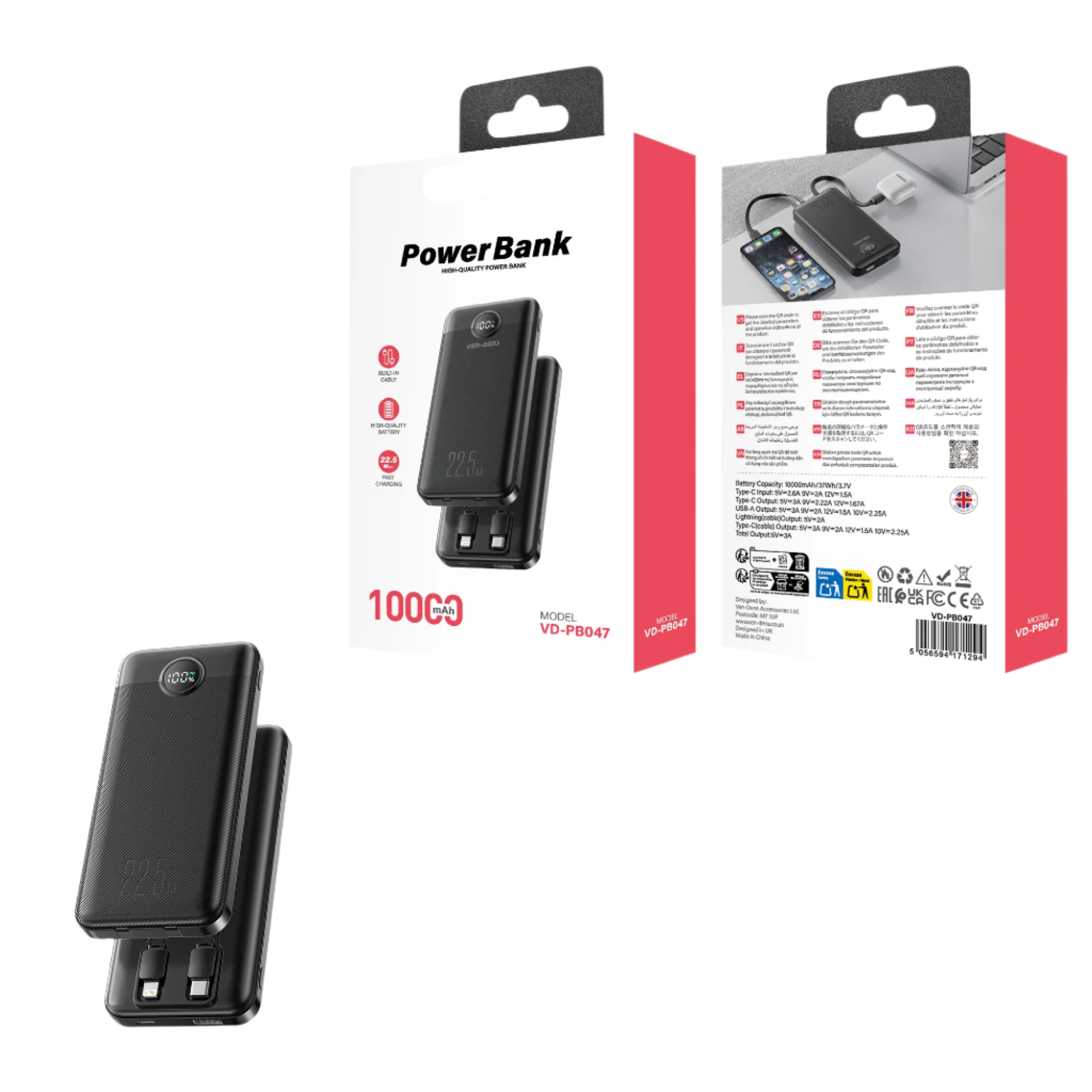 Power Bank 22.5W 10000mAh VD-PB051