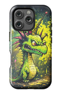 Enraged dragon with fiery energy