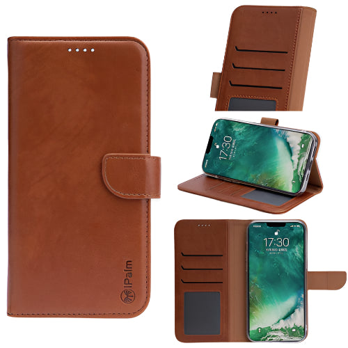iPhone 13 Pro Max iPalm Soft Wallet Buckle Case Brown