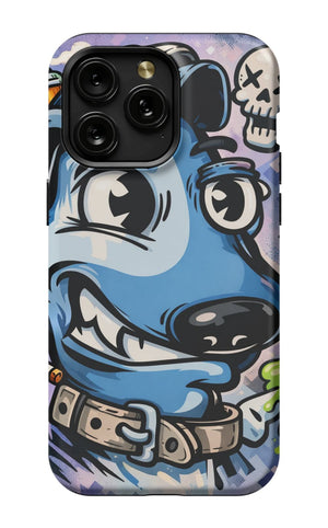 Graffitti Style Blue Dog
