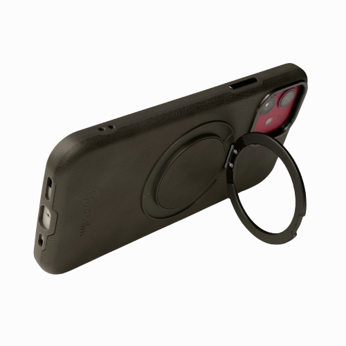iPhone 16E iPalm Leather Case Black