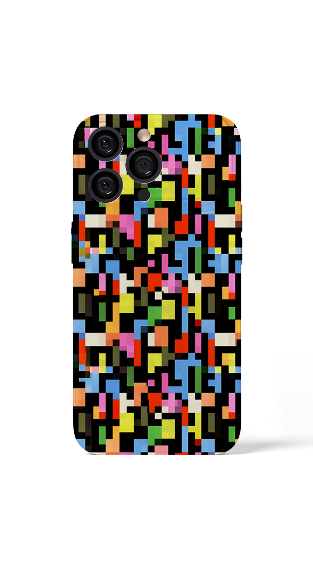 Colourful geometric mosaic pattern