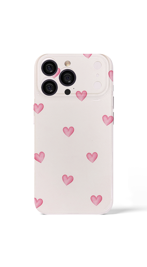 iPhone 17 Pro Max Soft pink watercolor hearts