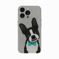 iPhone Decorative Boston Terrier with turquoise bow tie