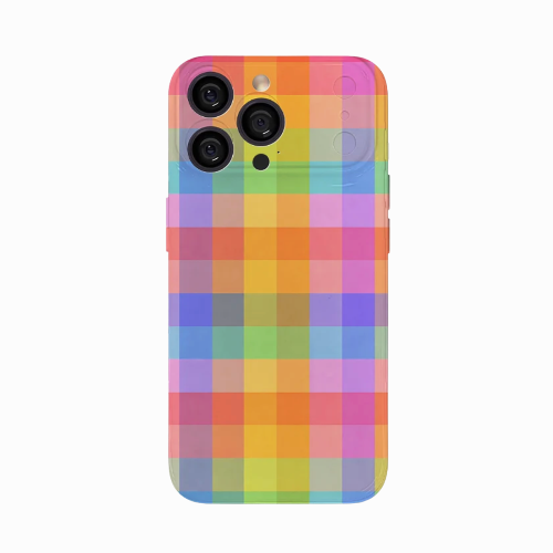 iPhone Pastel gradient checkerboard design