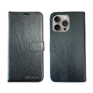 iPhone 15 Pro Max Wallet Case Black